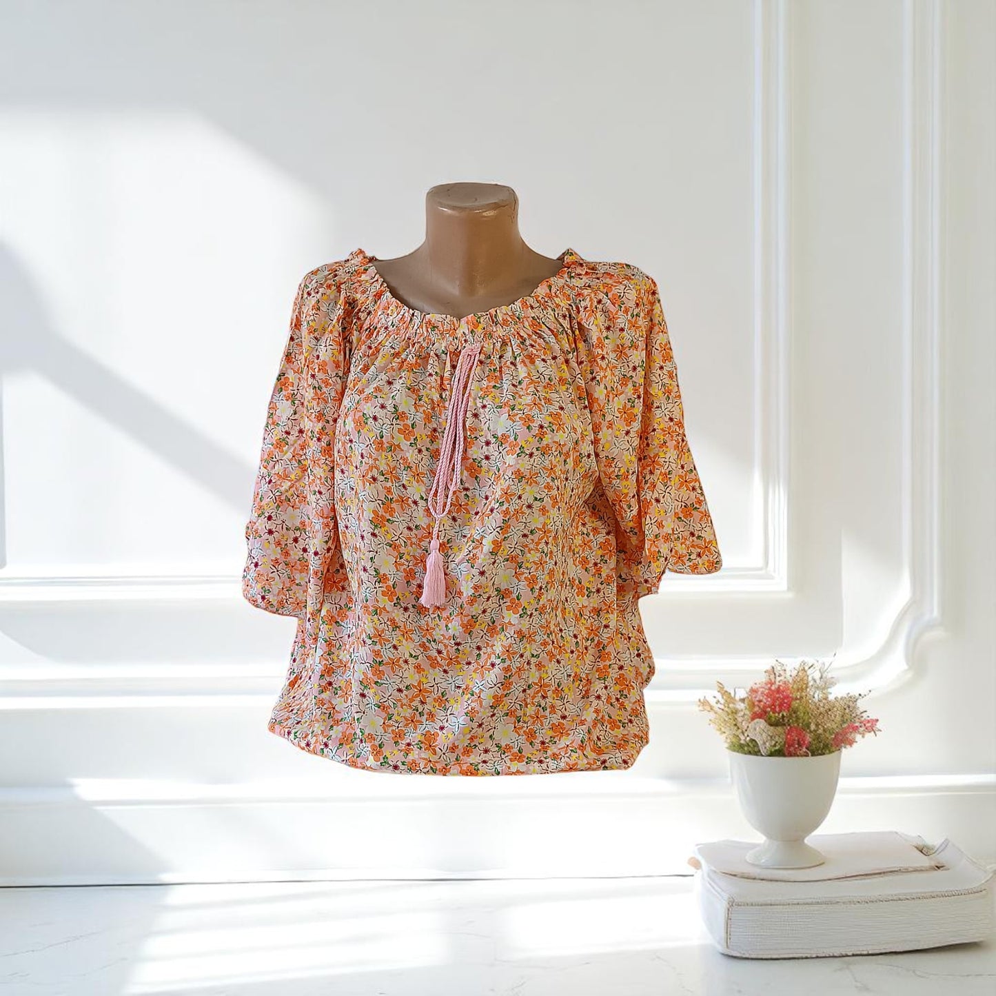 Bluza eleganta maneca 3/4 cu Snur
