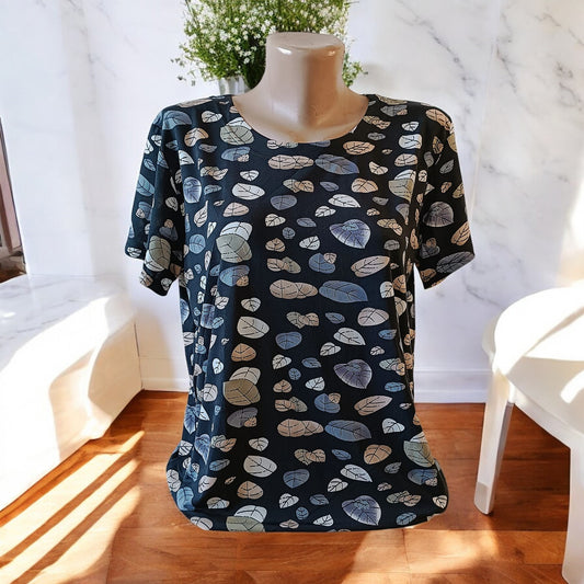 Bluza imprimeu Floral XL-5XL maneca scurta