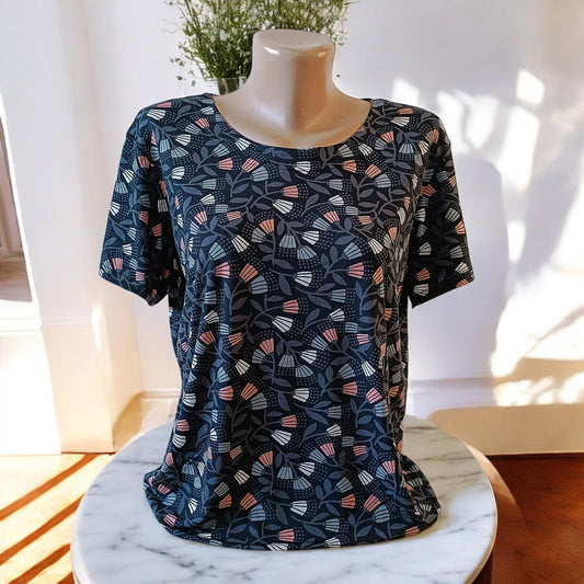 Bluza imprimeu Floral XL-5XL maneca scurta