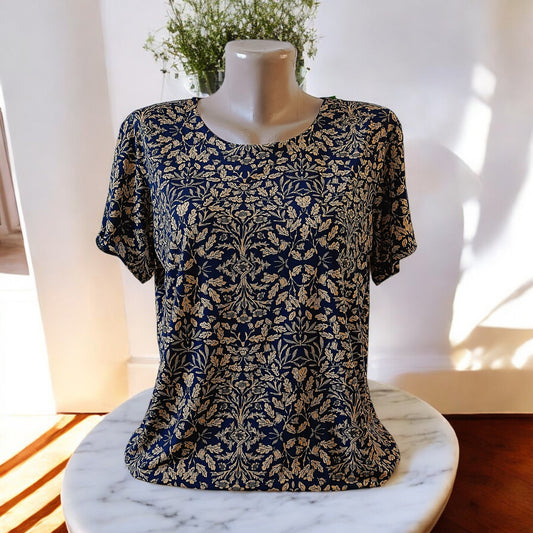 Bluza imprimeu Floral XL-5XL maneca scurta