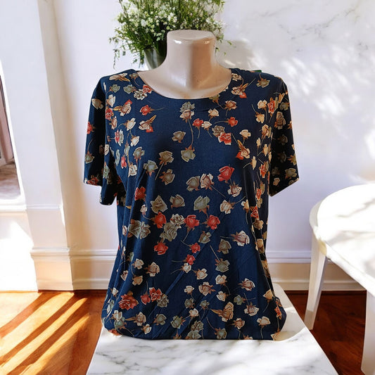 Bluza imprimeu Floral XL-5XL maneca scurta
