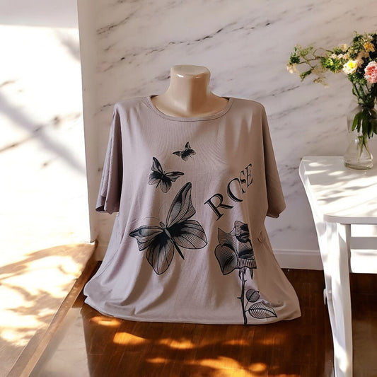 Tricou cu imprimeu marime mare 6-7XL
