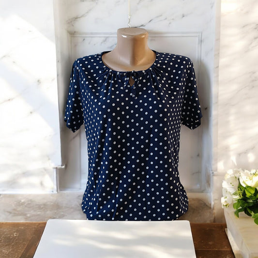Bluze maneca scurta cu buline si snur XL-5XL