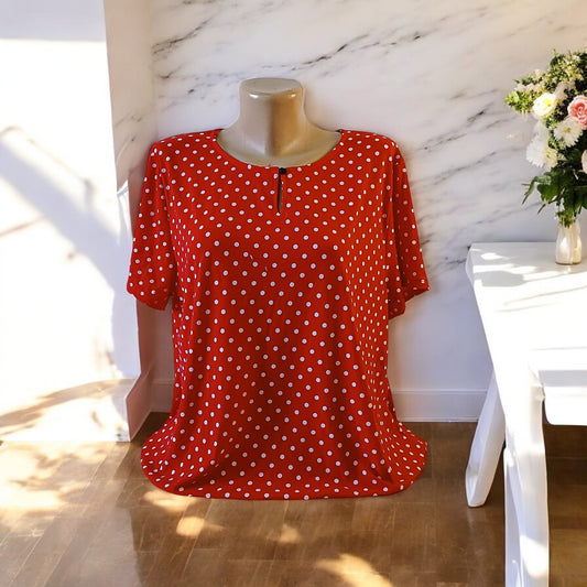 Bluze maneca scurta cu buline XL-5XL
