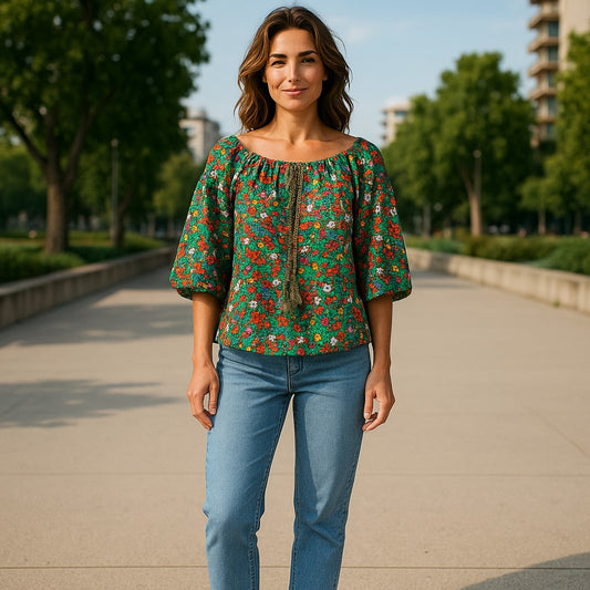 Bluza eleganta maneca 3/4 cu Snur