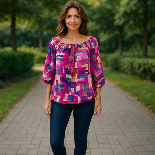 Bluza eleganta maneca 3/4 cu Snur