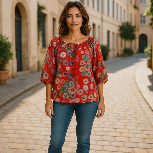 Bluza eleganta maneca 3/4 cu Snur