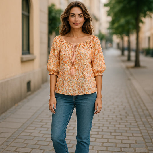 Bluza eleganta maneca 3/4 cu Snur