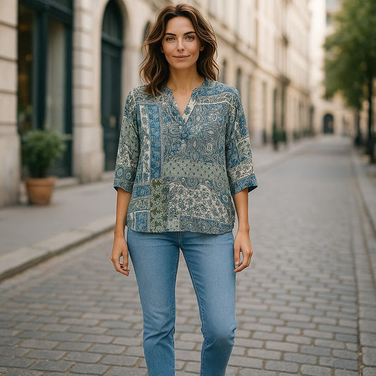 Bluza eleganta maneca 3/4 cu Anchior