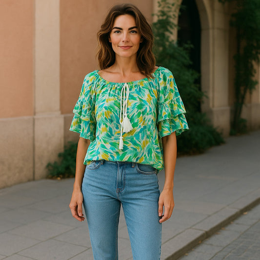 Bluza eleganta maneca 3/4 cu Snur