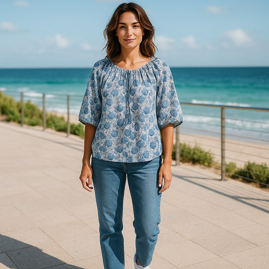 Bluza eleganta maneca 3/4 cu Snur
