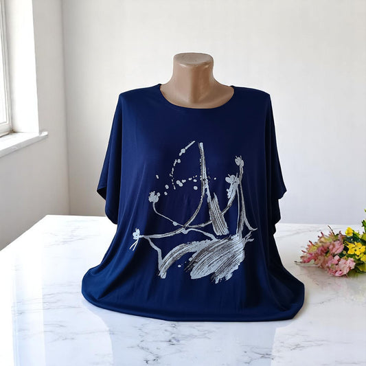 Tricou cu imprimeu marime mare 6-7XL