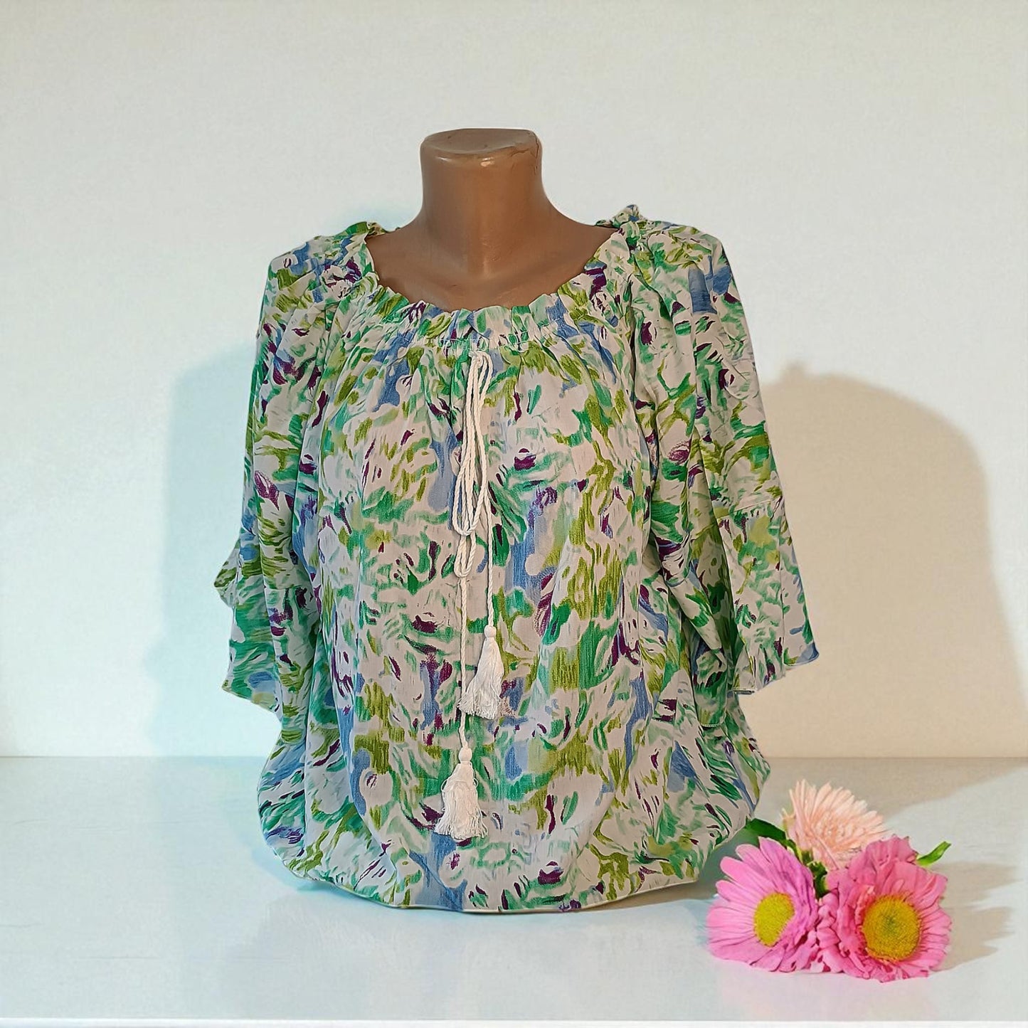 Bluza eleganta maneca 3/4 cu Snur