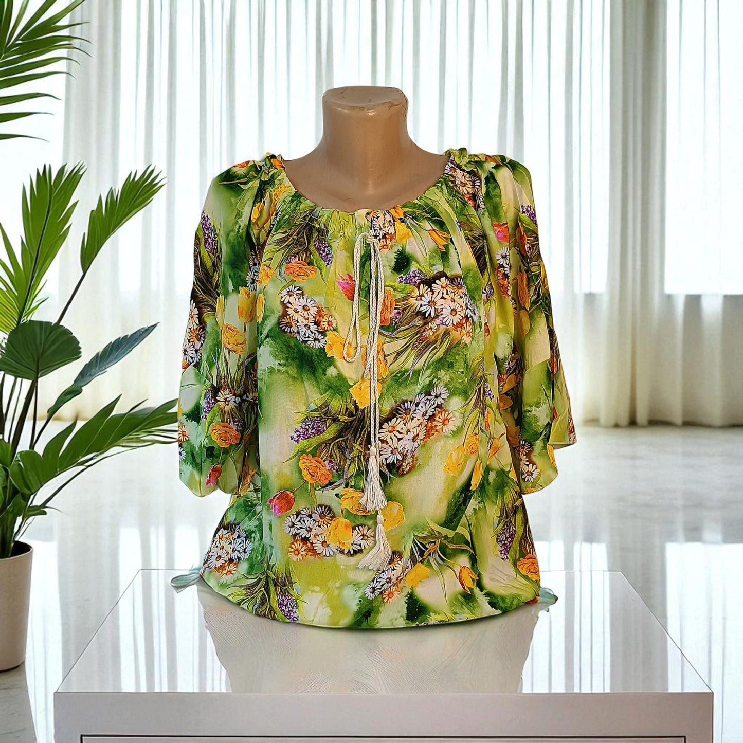 Bluza eleganta maneca 3/4 cu Snur