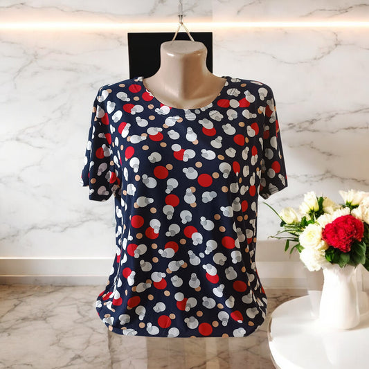 Bluza imprimeu Floral XL-5XL maneca scurta