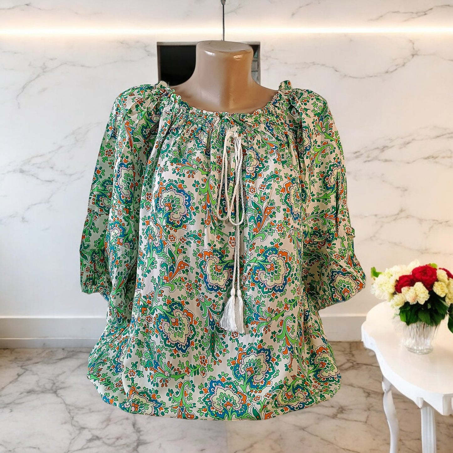 Bluza eleganta maneca 3/4 cu Snur