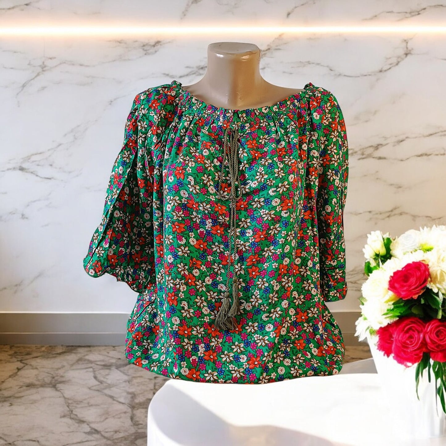 Bluza eleganta maneca 3/4 cu Snur