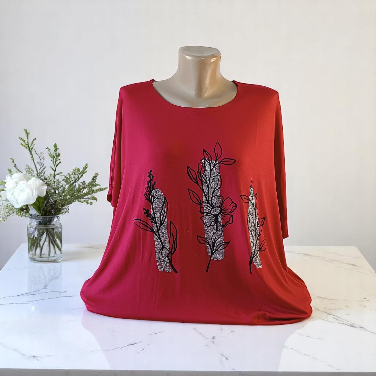 Tricou cu imprimeu marime mare 6-7XL