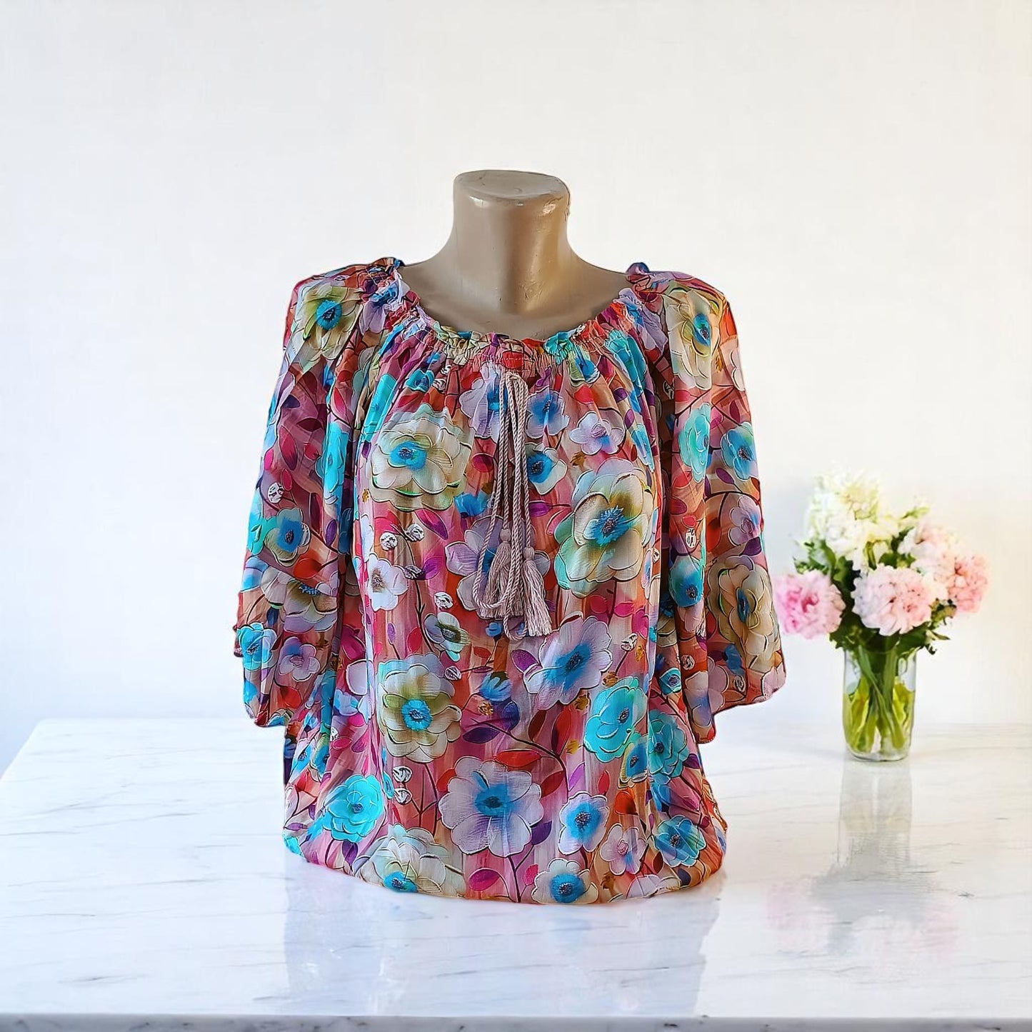 Bluza eleganta maneca 3/4 cu Snur