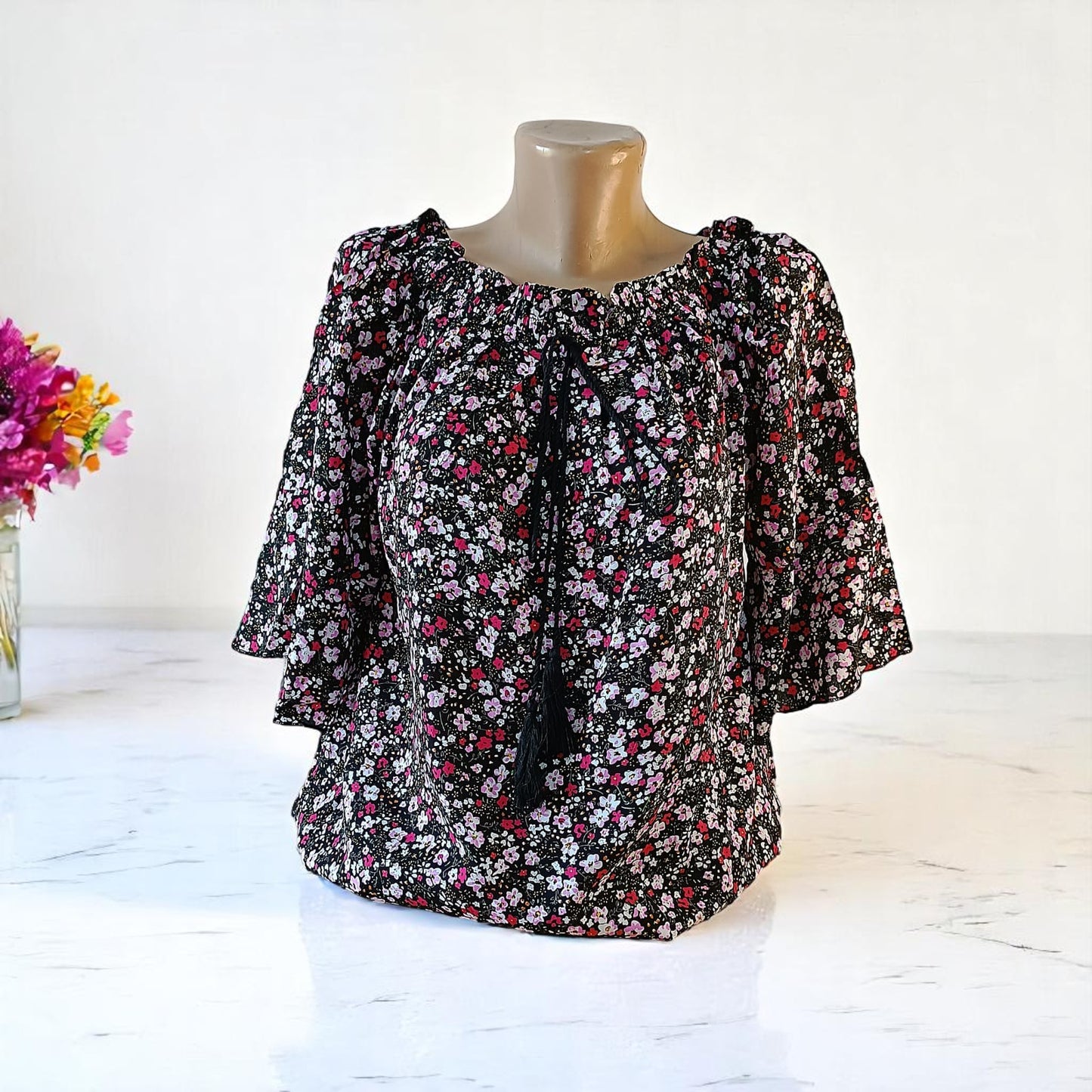 Bluza eleganta maneca 3/4 cu Snur