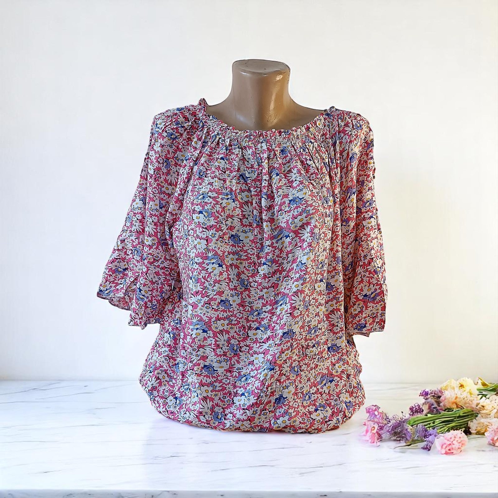 Bluze din In cu imprimeu 4XL-6XL