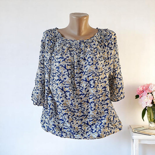 Bluze din In cu imprimeu 4XL-6XL