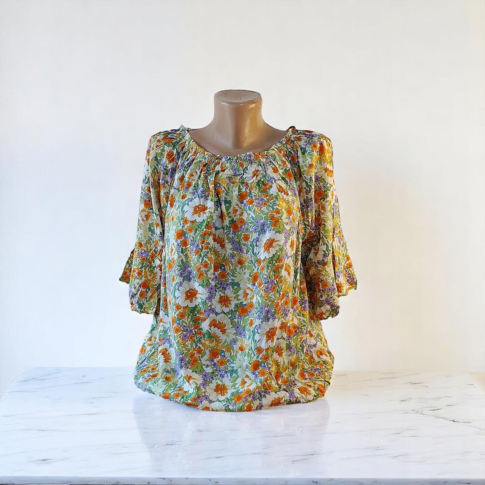 Bluze din In cu imprimeu 5XL-6XL