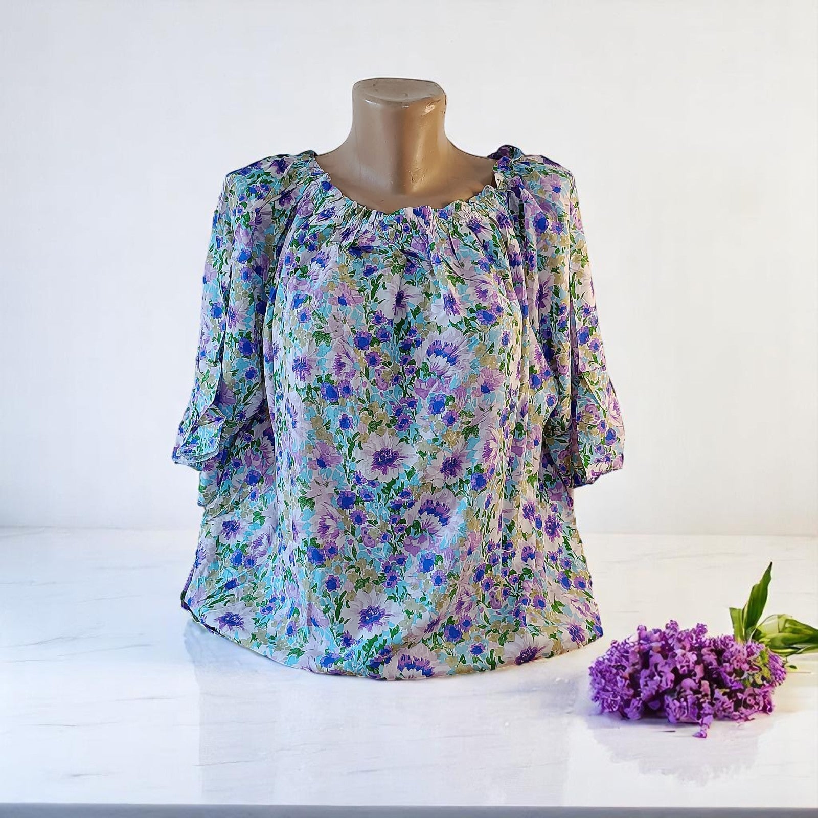 Bluze din In cu imprimeu 5XL-6XL