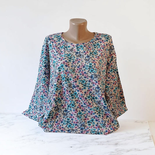 Bluza cu imprimeu marime mare 6-7XL maneca 3/4