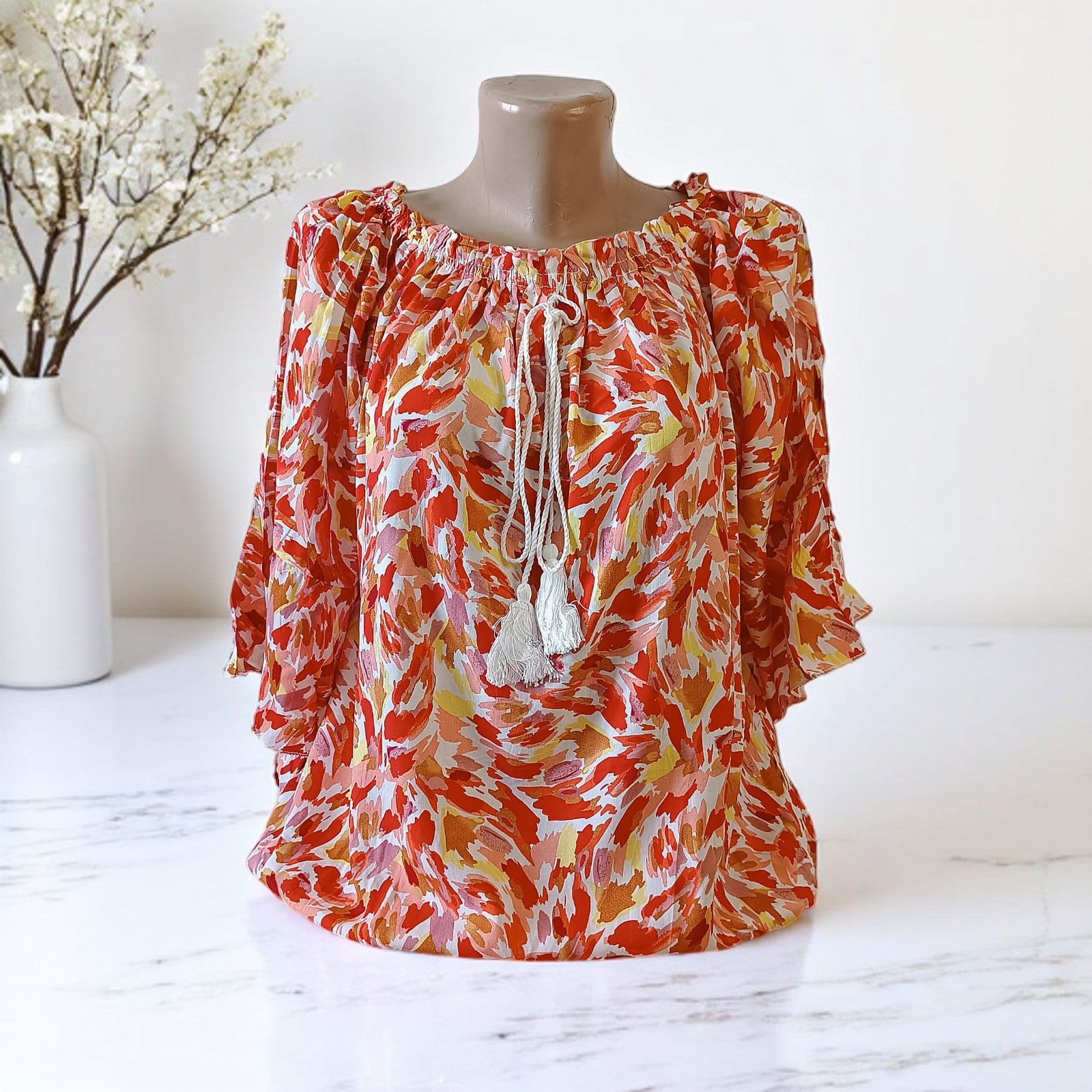 Bluza eleganta maneca 3/4 cu Snur