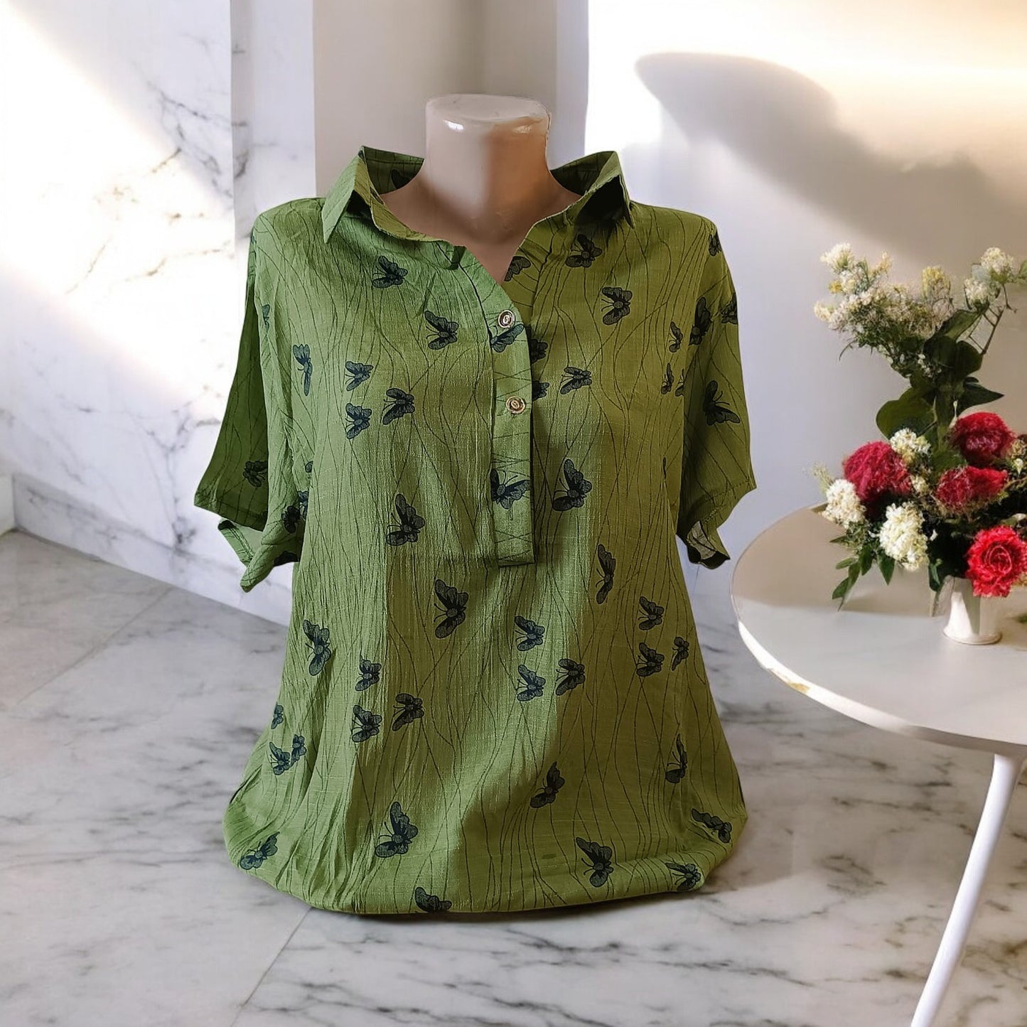 Bluza maneca scurta panza si in