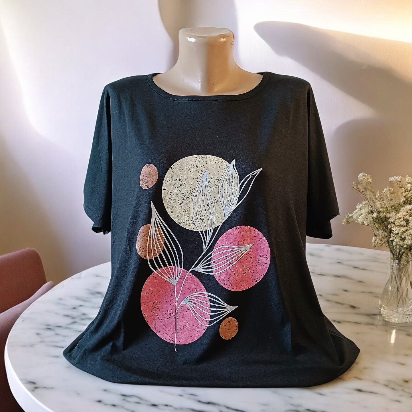 Tricou cu imprimeu marime mare 6-7XL
