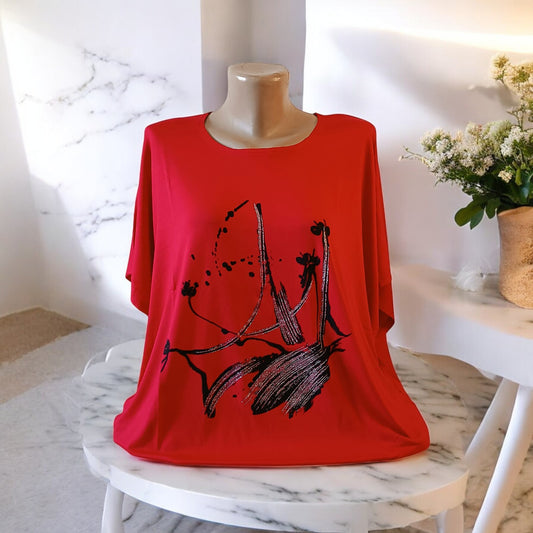 Tricou cu imprimeu marime mare 6-7XL