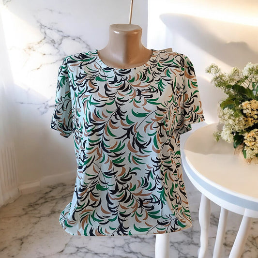 Bluza imprimeu Floral XL-5XL maneca scurta
