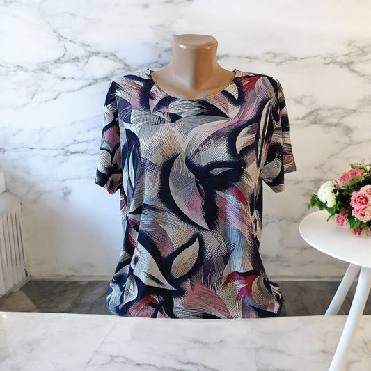 Bluza imprimeu Floral XL-5XL maneca scurta