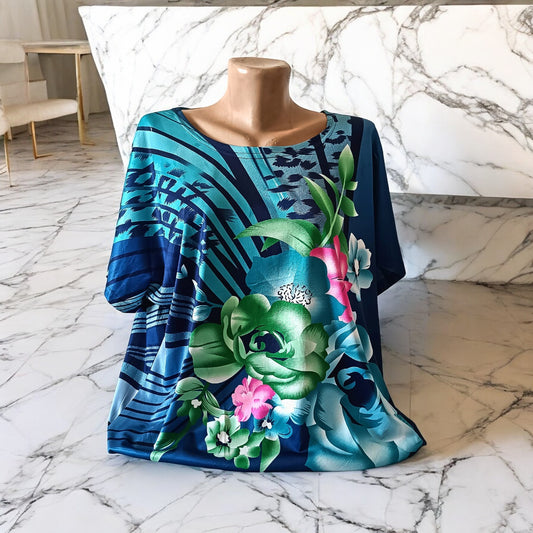 Bluze maneca scurta cu imprimeu deosebit 5XL-6XL
