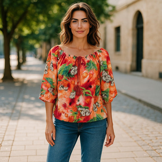 Bluza eleganta maneca 3/4 cu Snur