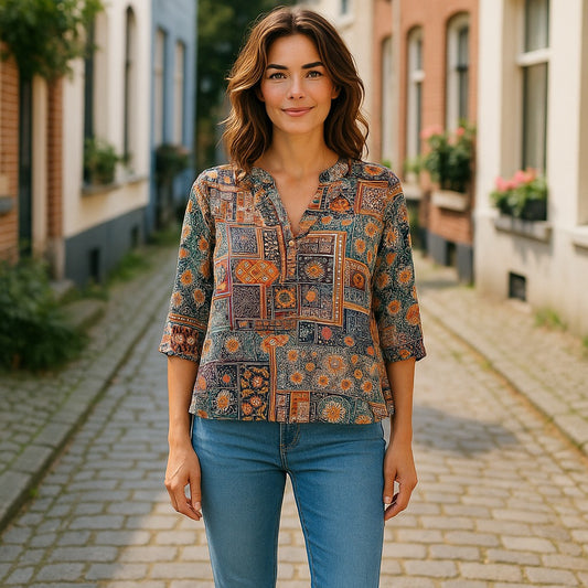 Bluza eleganta maneca 3/4 cu Anchior