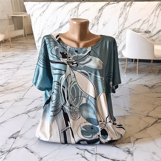 Bluze maneca scurta cu imprimeu deosebit 5XL-6XL