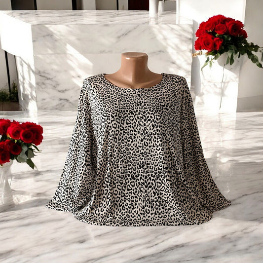 Bluza cu imprimeu floral deosebit cu maneca lunga 5XL-8XL - AMG SHOP -  - 