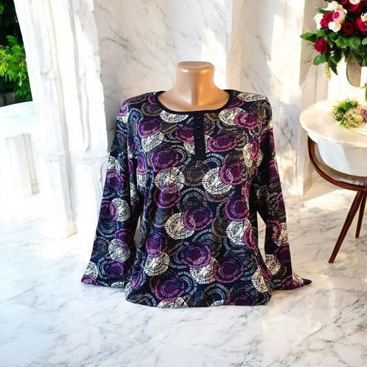 Bluza maneca lunga si nasturi la gat - AMG SHOP -  - 