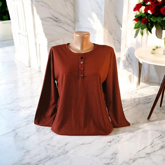 Bluza maneca lunga si nasturi la gat - AMG SHOP -  - 