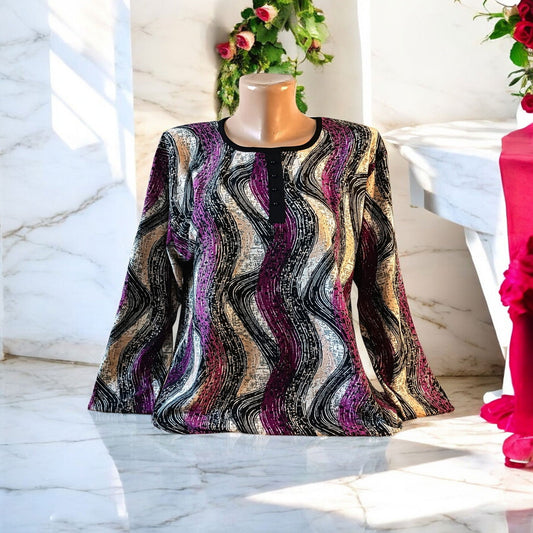 Bluza maneca lunga si nasturi la gat - AMG SHOP -  - 