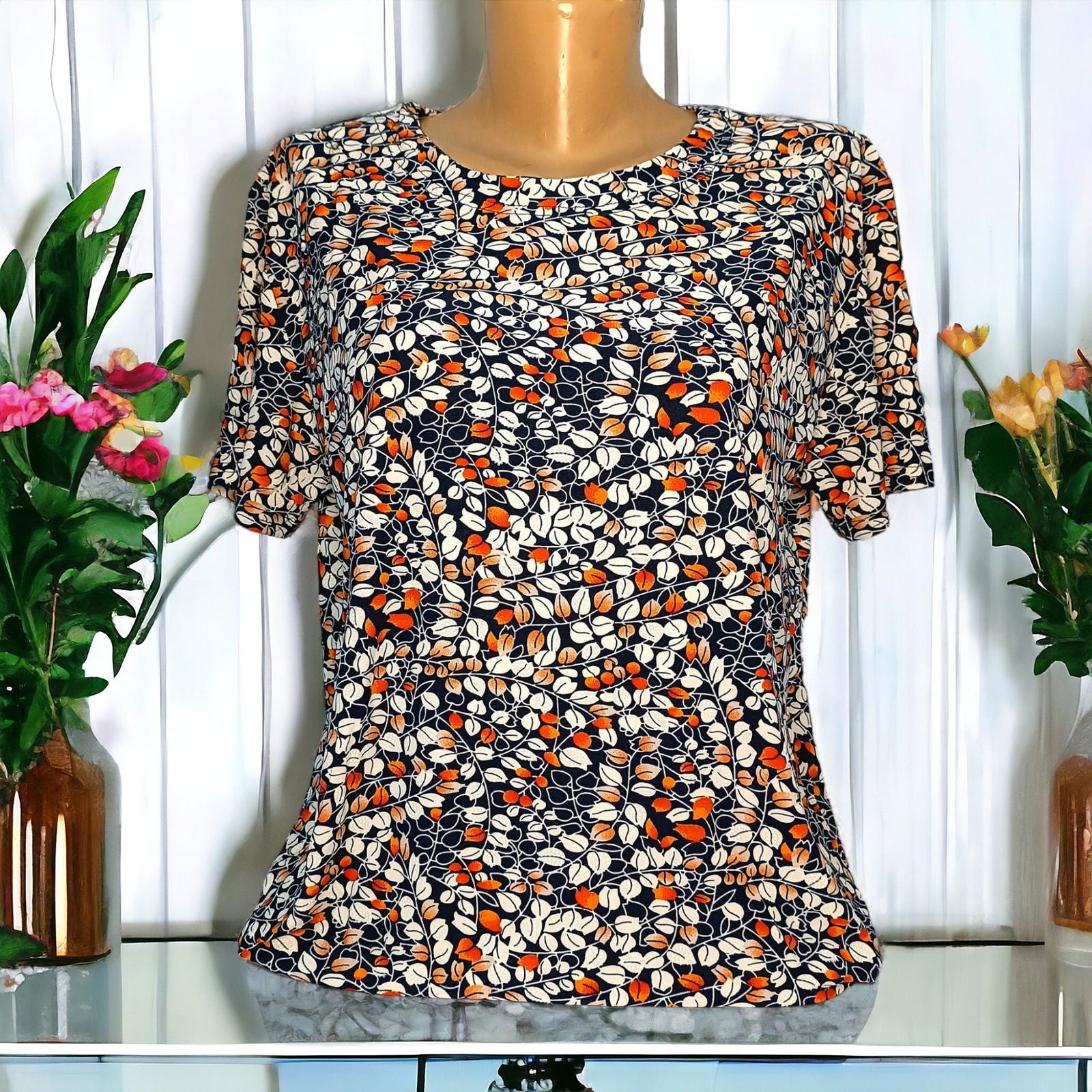 Bluze cu imprimeu si rotunde la gat XL-5XL - AMG SHOP -  - 