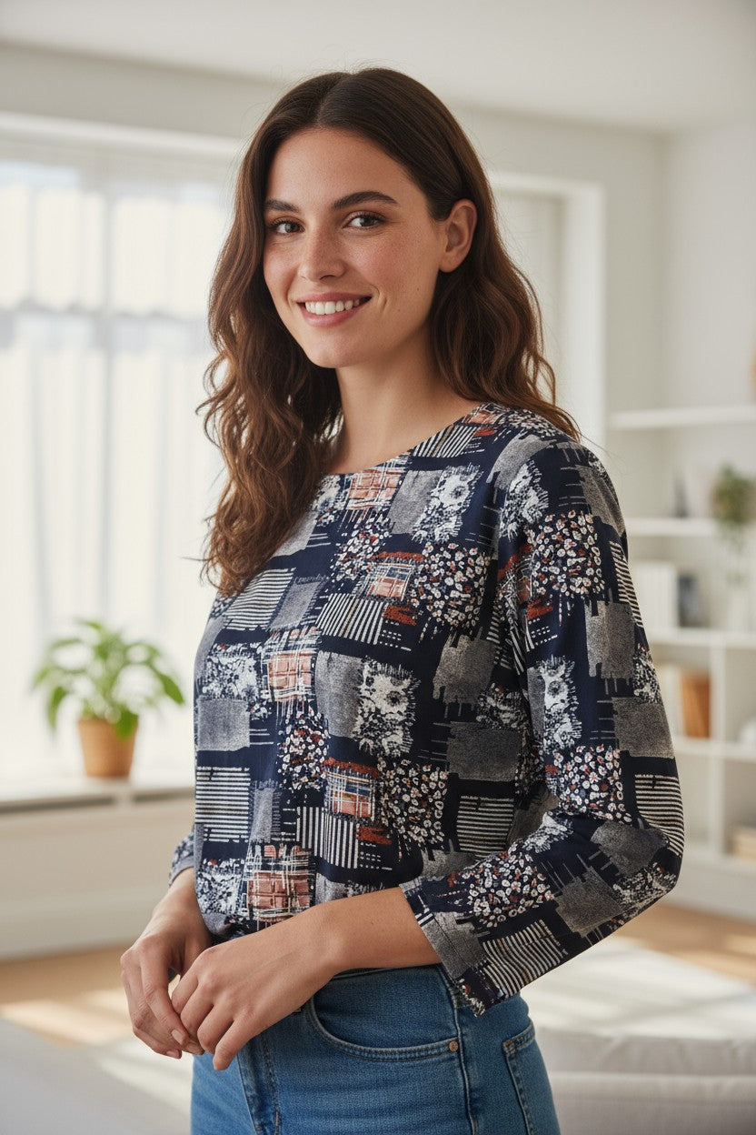 Bluza imprimeu Floral XL-5XL