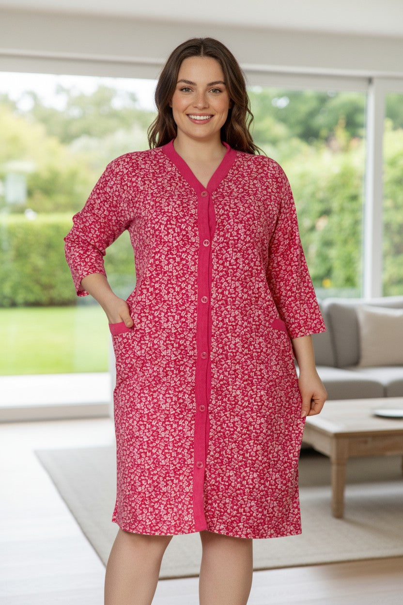 Pijama stil Capot bumbac marime mare L-4XL
