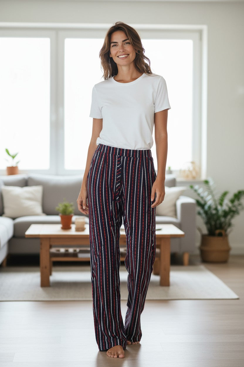Pantalonii Drepti lungi cu imprimeu 3-5XL
