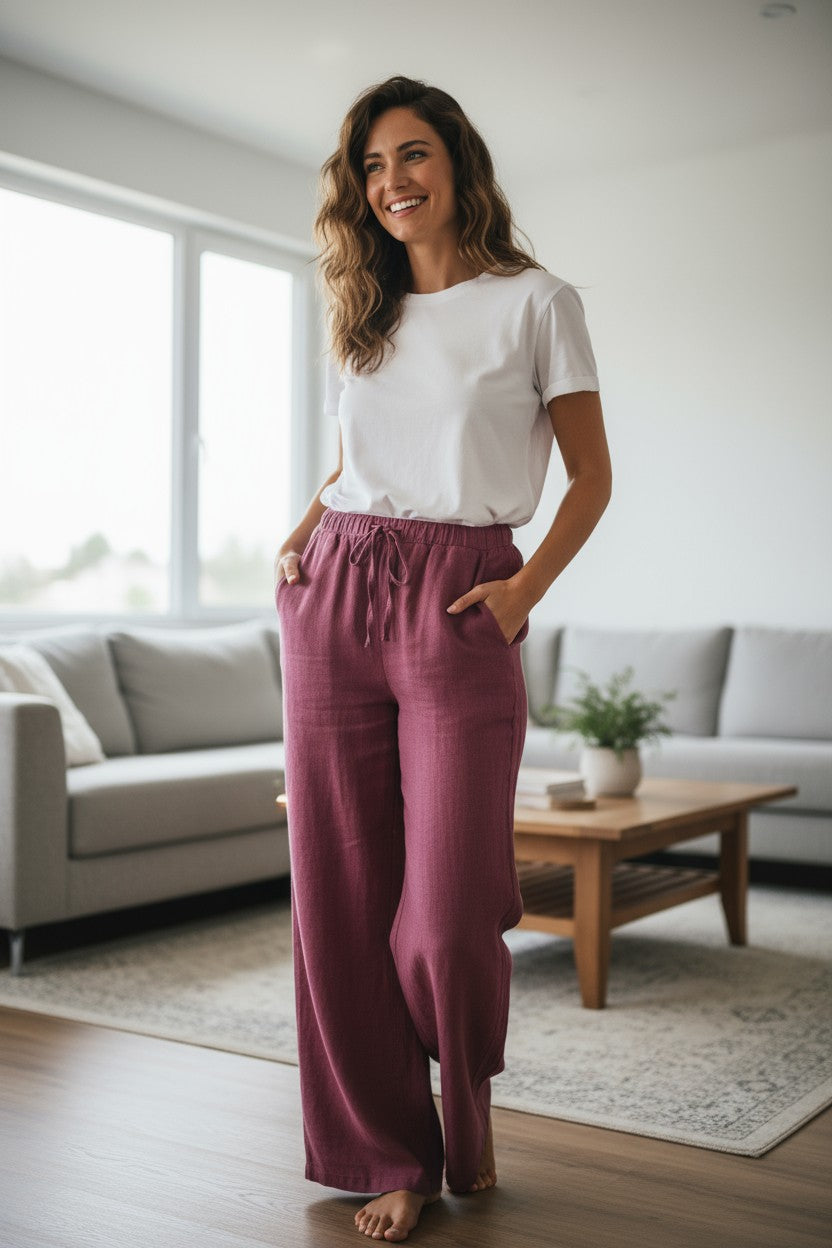 Pantaloni lungi lejeri pentru femei XL-2XL