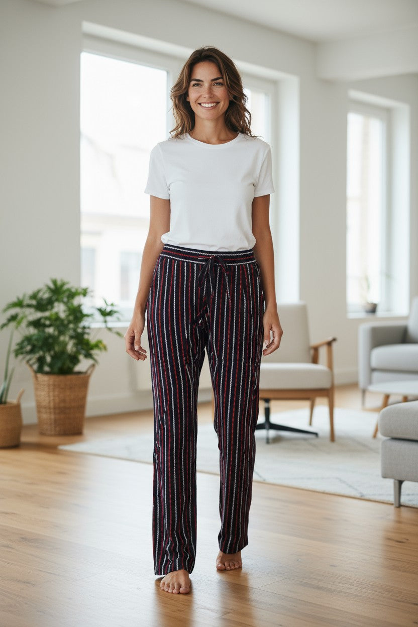 Pantalonii Drepti lungi cu imprimeu 3-5XL