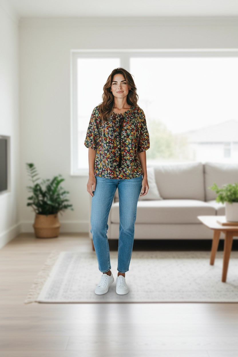 Bluza eleganta maneca 3/4 cu Snur